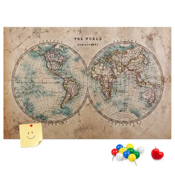 Korkowa tablica Świat globus mapa