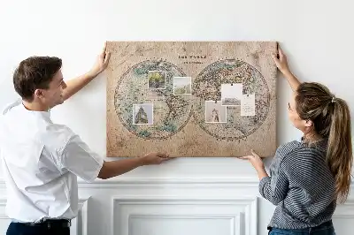 Korkowa tablica Świat globus mapa