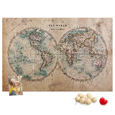 Korkowa tablica Świat globus mapa