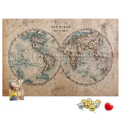 Korkowa tablica Świat globus mapa