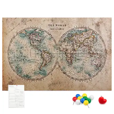 Korkowa tablica Świat globus mapa