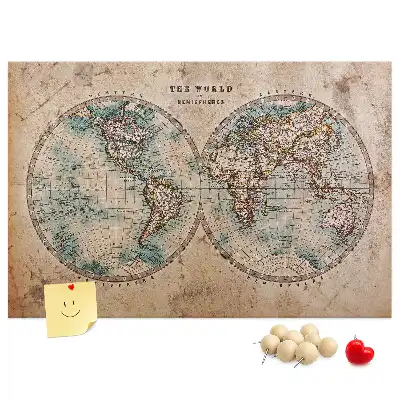 Korkowa tablica Świat globus mapa