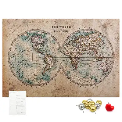 Korkowa tablica Świat globus mapa