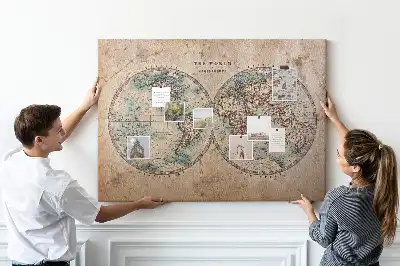 Korkowa tablica Świat globus mapa
