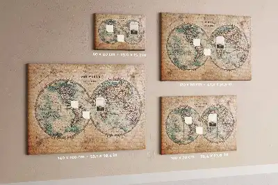 Korkowa tablica Świat globus mapa