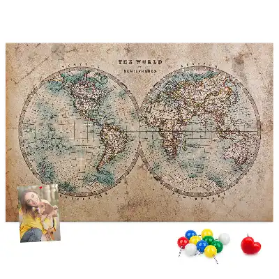 Korkowa tablica Świat globus mapa