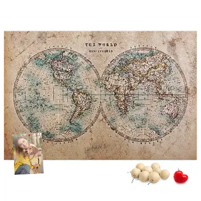 Korkowa tablica Świat globus mapa