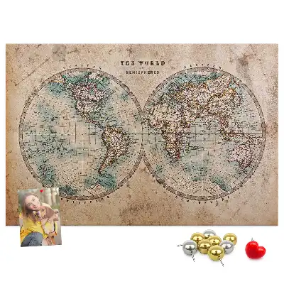 Korkowa tablica Świat globus mapa