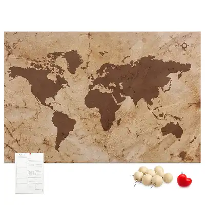 Tablica korkowa Vintage mapa świata