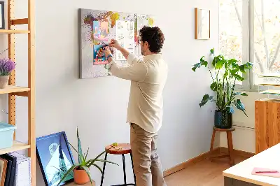 Tablica korkowa Kontynenty akwarelowe malarskie