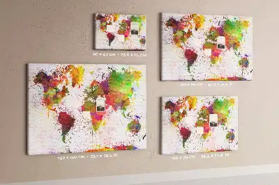 Korkowa tablica Akwarela mapa świata