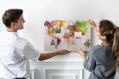 Korkowa tablica Akwarela mapa świata