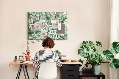 Ozdobna tablica korkowa Zielona botanika flora