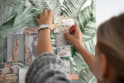 Ozdobna tablica korkowa Zielona botanika flora