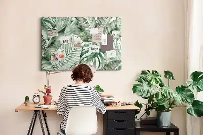 Ozdobna tablica korkowa Zielona botanika flora