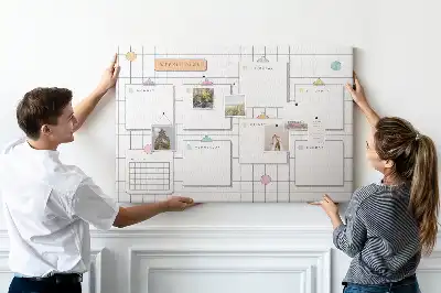 Tablica korkowa dla dzieci Tygodniowy plan