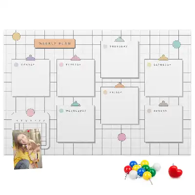 Tablica korkowa dla dzieci Tygodniowy plan