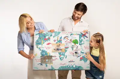 Korkowa tablica Obrazkowa mapa świata