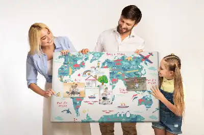 Korkowa tablica Obrazkowa mapa świata