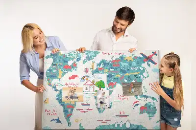 Korkowa tablica Obrazkowa mapa świata