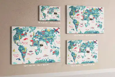 Korkowa tablica Obrazkowa mapa świata