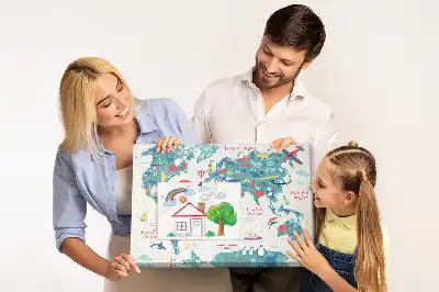 Korkowa tablica Obrazkowa mapa świata
