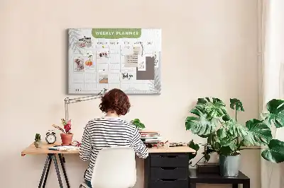 Tablica korkowa ozdobna Plan tygodniowy