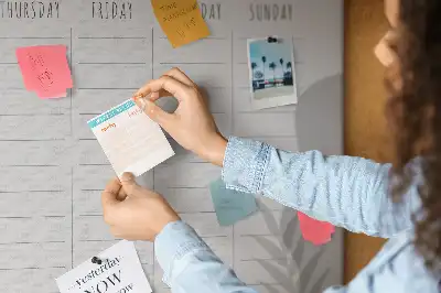 Tablica korkowa ozdobna Plan tygodniowy