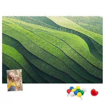 Tablica korkowa dla dzieci Abstrakcja Zielone Pola