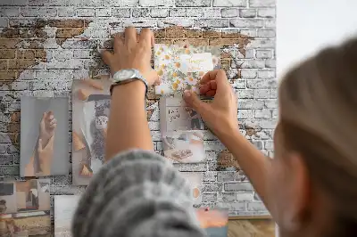 Tablica korkowa Mapa świata cegły