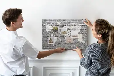 Tablica korkowa ozdobna Mapa świata na cegłach