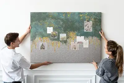 Tablica korkowa z eleganckim deseniem na płótnie