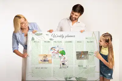 Tablica korkowa dla dzieci Liściowy planer tygodniowy