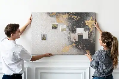 Tablica korkowa dla dzieci z motywem marmuru