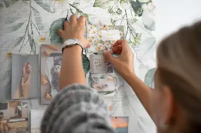 Ozdobna tablica korkowa z motywem roślin natura