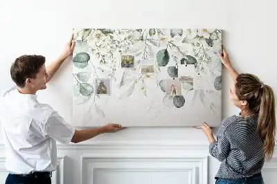 Ozdobna tablica korkowa z motywem roślin natura