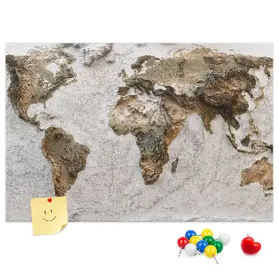 Tablica korkowa ozdobna Stara mapa świata
