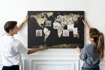 Tablica korkowa dla dzieci Mapa świata