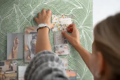 Tablica korkowa z wzorem liści natura