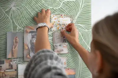 Tablica korkowa z wzorem liści natura