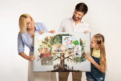 Ozdobna tablica korkowa Genealogia drzewo rodowe