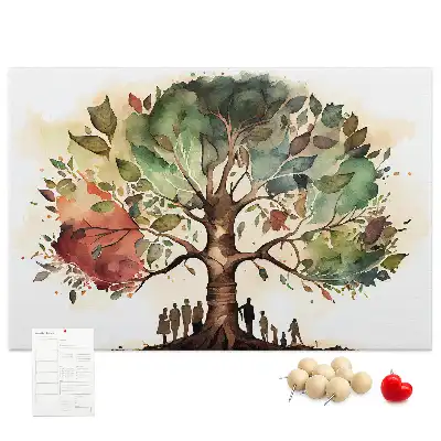 Ozdobna tablica korkowa Genealogia drzewo rodowe