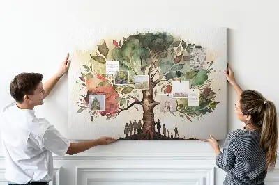 Ozdobna tablica korkowa Genealogia drzewo rodowe