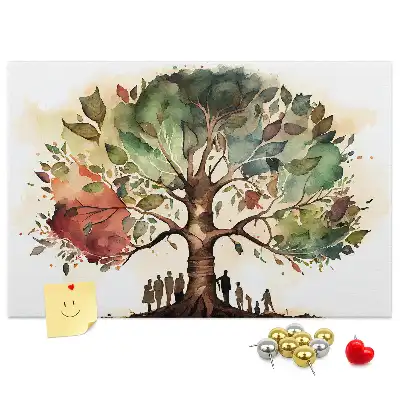 Ozdobna tablica korkowa Genealogia drzewo rodowe