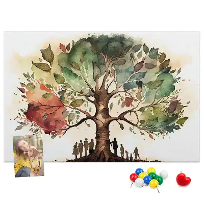 Ozdobna tablica korkowa Genealogia drzewo rodowe