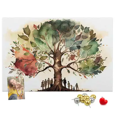 Ozdobna tablica korkowa Genealogia drzewo rodowe