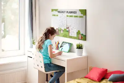 Korkowa tablica z planem lekcji dla ucznia