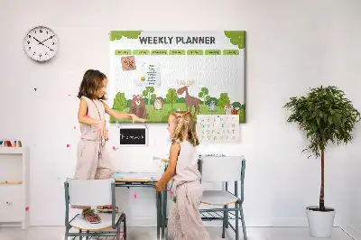 Korkowa tablica Plan lekcji