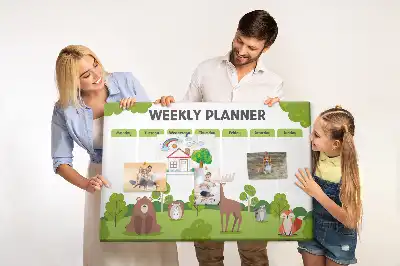 Korkowa tablica z planem lekcji dla ucznia