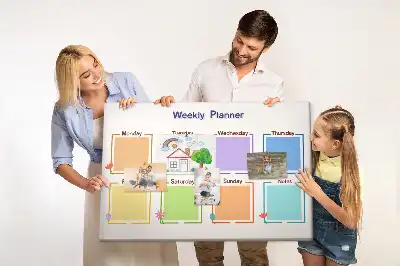 Tablica korkowa dla dzieci Tygodniowy planer